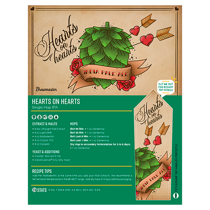 Kit Hearts on Hearts IPA | Kit de elaboración de cerveza con extracto