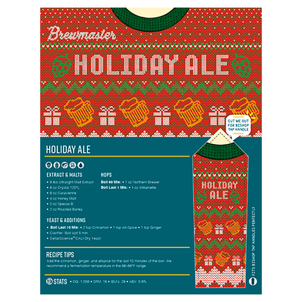 Kit Holiday Ale 5 Galones | Kit de elaboración de cerveza con extracto