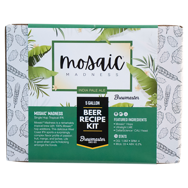 Kit Mosaic® Madness IPA | Kit de elaboración de cerveza con extracto
