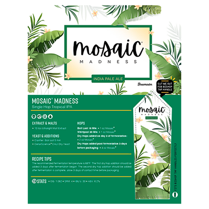 Kit Mosaic® Madness IPA | Kit de elaboración de cerveza con extracto