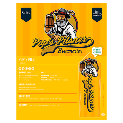 Kit Pop's Pilsner | Kit de elaboración de cerveza con extracto