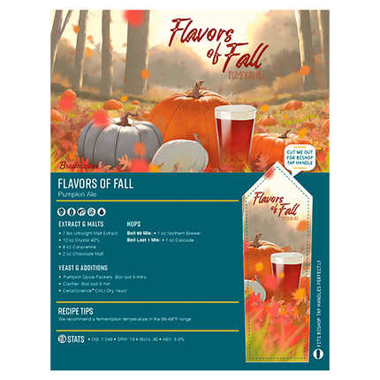 Kit Pumpkin Ale Sabores de Otoño 5 Galones | Kit de elaboración de cerveza con extracto