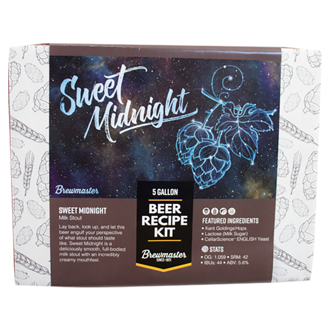 Kit Sweet Midnight Milk Stout | Kit de elaboración de cerveza con extracto
