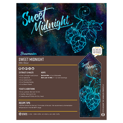 Kit Sweet Midnight Milk Stout | Kit de elaboración de cerveza con extracto