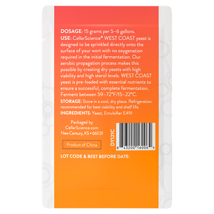 Levadura CellarScience® West Coast |American Ale