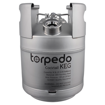 BARRIL TORPEDO COCKTAIL 9.5 LITROS, CONEXION D