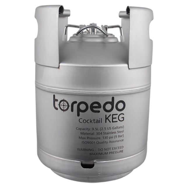 BARRIL TORPEDO COCKTAIL 9.5 LITROS, CONEXION D