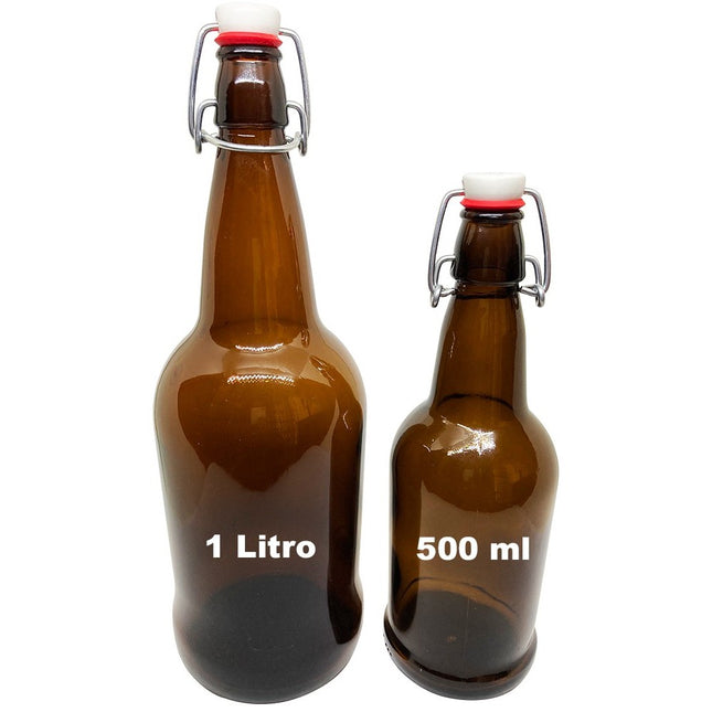 BOTELLA EZ CAP 500 ML AMBAR SWING TOP