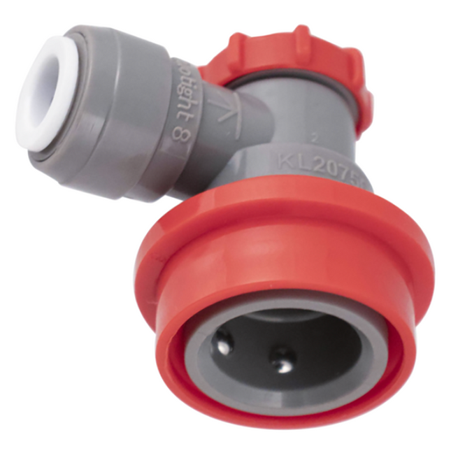 CONECTOR BALL LOCK ENTRADA DE GAS CON SALIDA DUOTIGHT 8 MM (5/16)