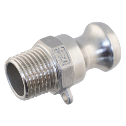 CONECTOR CAMLOCK MACHO CON ROSCA DE 1/2" MACHO (TIPO F)