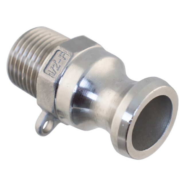 CONECTOR CAMLOCK MACHO CON ROSCA DE 1/2" MACHO (TIPO F)