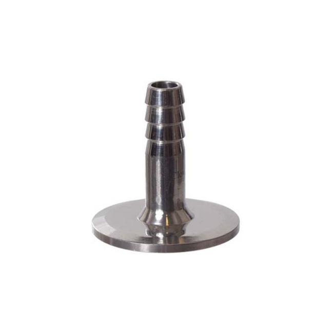 CONECTOR TRI-CLAMP 1.5" CON ESPIGA DE 1/2" DE ACERO INOXIDABLE