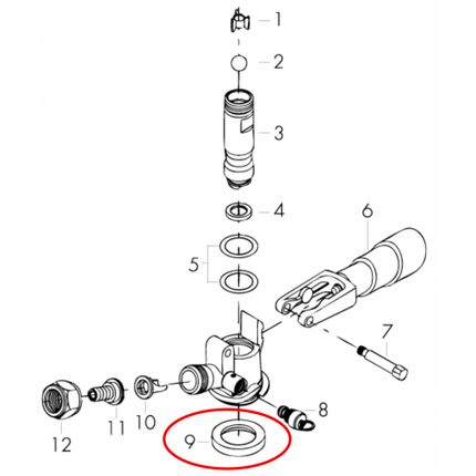 EMPAQUE DEL ASIENTO PARA ACOPLADOR "D" MICROMATIC