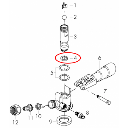 EMPAQUE DEL VÁSTAGO PARA ACOPLADOR "D" MICROMATIC