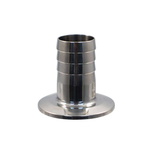 ESPIGA TRI-CLAMP 1.5" CON ESPIGA DE 1" (CORTA) DE ACERO INOXIDABLE