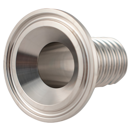 ESPIGA TRI-CLAMP 1.5" CON ESPIGA DE 1" (LARGA) DE ACERO INOXIDABLE