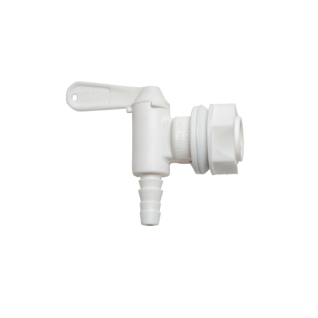 GRIFO DE PLASTICO BLANCO PARA CUBETA DE FERMENTACIÓN 1/2"