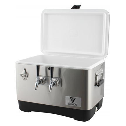 JOCKEY BOX DE ACERO INOXIDABLE KOMOS® (2 GRIFOS) - ENTRADA TRASERA