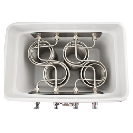 JOCKEY BOX DE ACERO INOXIDABLE KOMOS® (4 GRIFOS) - ENTRADA TRASERA