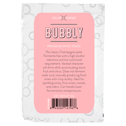LEVADURA CellarScience® BUBBLY Dry Wine Yeast 8 g