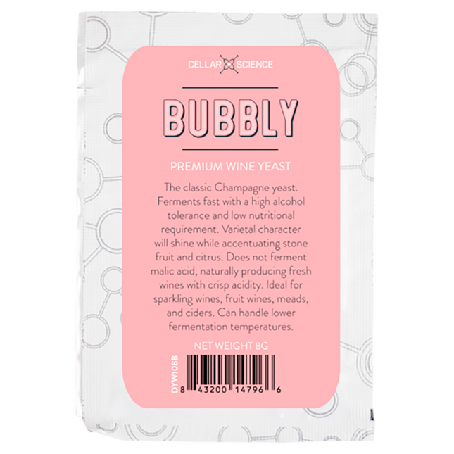 LEVADURA CellarScience® BUBBLY Dry Wine Yeast 8 g