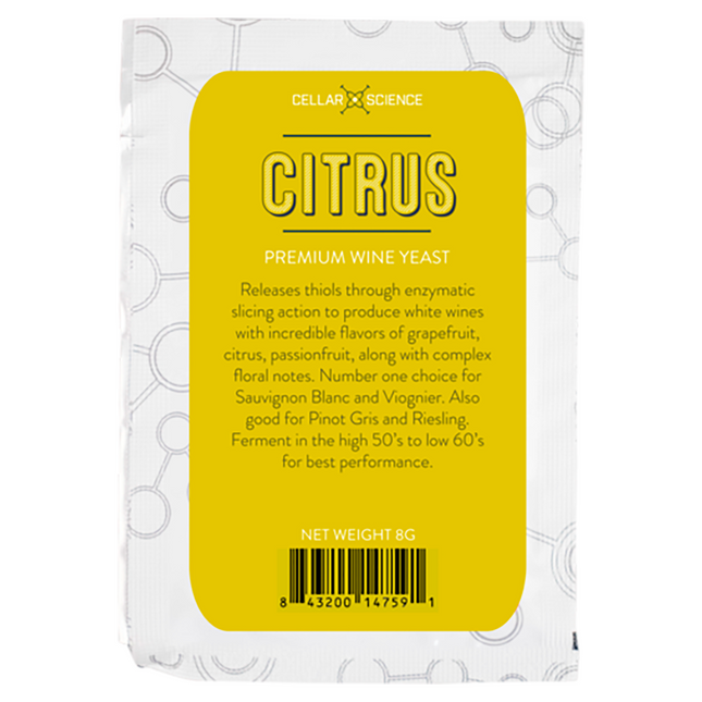 LEVADURA CellarScience® CITRUS Dry Wine Yeast 8 g