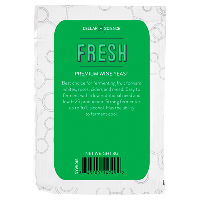 LEVADURA CellarScience® FRESH Dry Wine Yeast 8 g