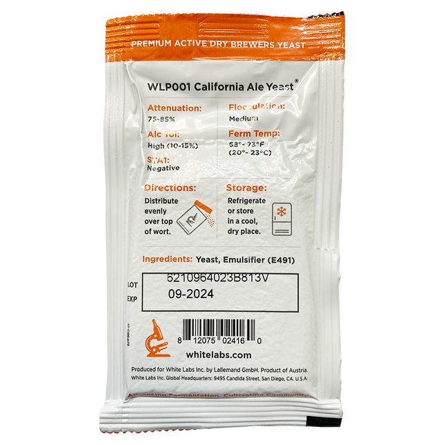 LEVADURA WHITE LABS WLP001 CALIFORNIA ALE 11 g