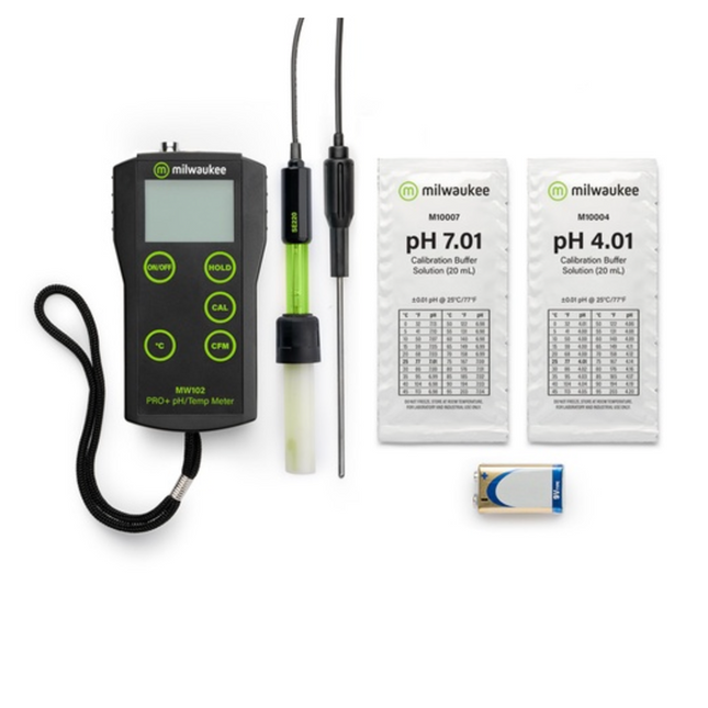 MEDIDOR DE pH MILWAUKEE CON CORRECCION DE TEMPERATURA