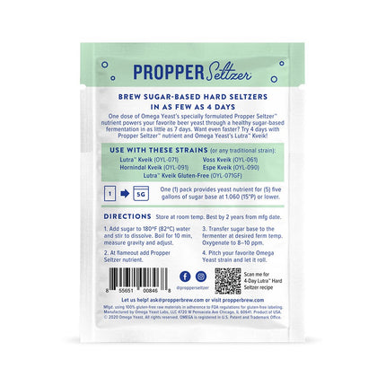 PROPPER SELTZER NUTRIENTE PARA LEVADURA PARA HARD SELTZERS 28 GRAMOS