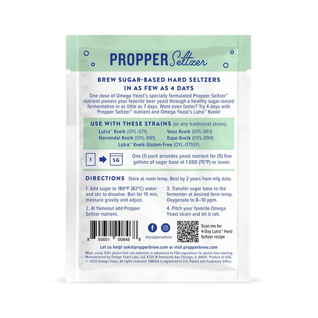 PROPPER SELTZER NUTRIENTE PARA LEVADURA PARA HARD SELTZERS 28 GRAMOS