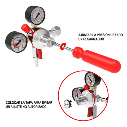 REGULADOR PREMIUM PRIMARIO CO2 CON SALIDA DOBLE MICROMATIC