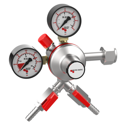 REGULADOR PREMIUM PRIMARIO CO2 CON SALIDA DOBLE MICROMATIC