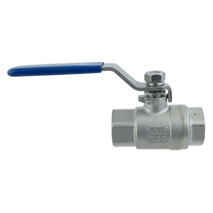 VALVULA DE 1/2" DE ACERO INOXIDABLE