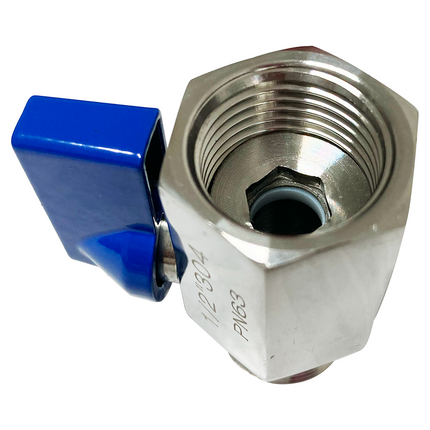 VALVULA DE BOLA MINI DE 1/2" NPT ROSCADA ACERO INOXIDABLE 304