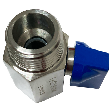 VALVULA DE BOLA MINI DE 1/2" NPT ROSCADA ACERO INOXIDABLE 304