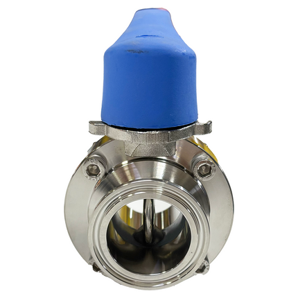 VALVULA DE MARIPOSA TRI-CLAMP 1.5" DE ACERO INOXIDABLE