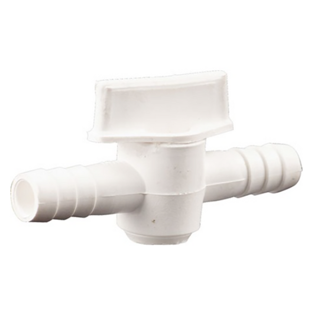 VALVULA PLASTICA CON ESPIGAS DE 3/8" EN LINEA